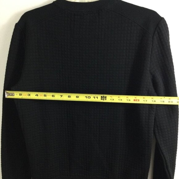 Banana Republic Pullover Sweatshirt Men's Small Black Long Sleeve Ribbed Hem - Picture 5 of 6